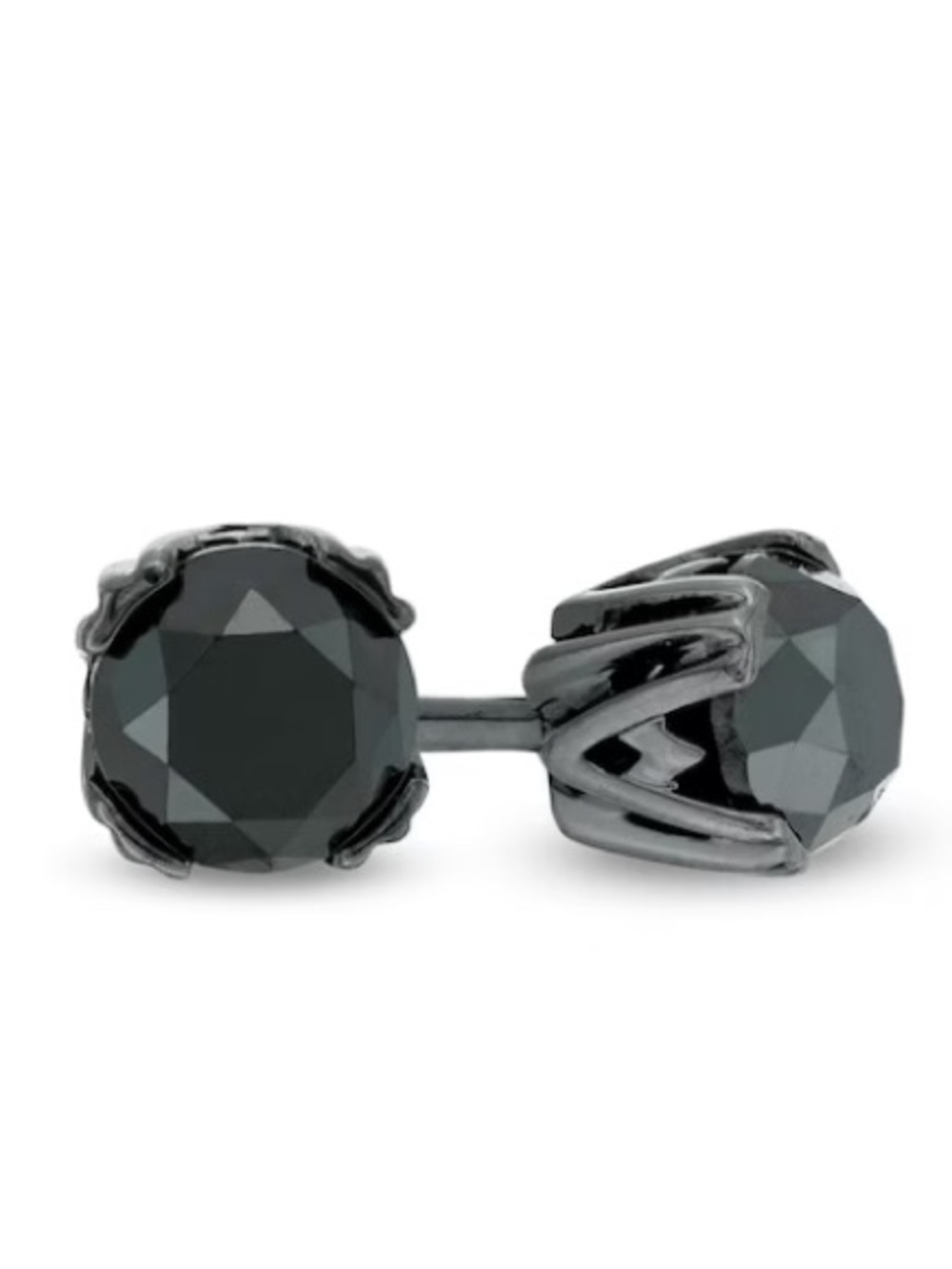 Vera Wang 0.95 CT. Black Diamond Solitaire Stud Earrings